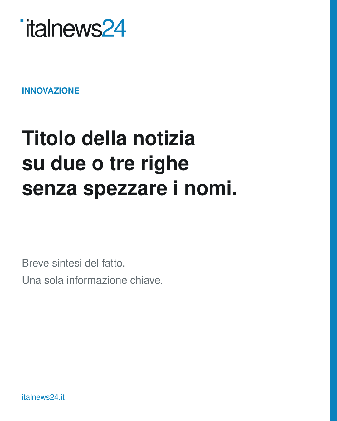 Modello annuncio senza foto — ItalNews24